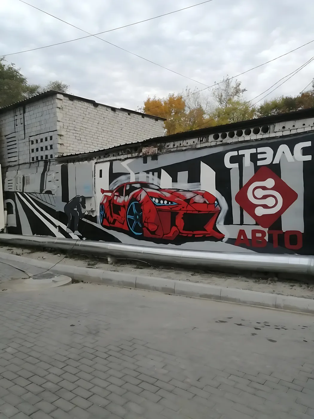Роспись фасада и мурал в Благовещенске